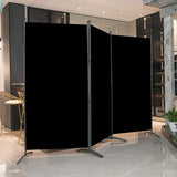 JVVMNJLK Indoor Room Divider, Portable Office Divider, Room Divider Wall Screen 3 Panel, Folding Partition Privacy Screen Walls Dividers for Room Separator 102" W x 71.3" H,Black JVVMNJLK