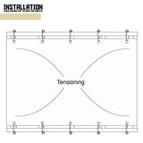 TANG Outdoor Pergola Shade Cover Canopy for Patio Deck Porch Backyard Universal Replacement Shade Cover with Spaced Grommets 2 Sides Weighted Rods 8'x16' Beige TANG