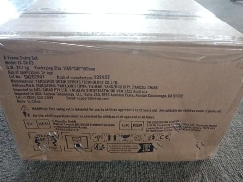 VEVOR Swing Sets for Backyard, with 1 Saucer Swing Seat, 2 Belt Swing Seats, 600lbs Load Capacity Swing Set, Heavy Duty A-Frame Metal Swing Stand and Adjustable Rope, Swingset Outdoor for Kids VEVOR