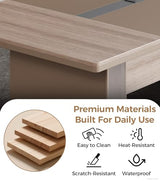 Anzhap 12FT Conference Table, Large Rectangular Seminar Meeting Table with 1.61" Thickened Tabletop, Rectangle Grommet & Heavy Duty Legs for Office Meeting (142" L * 51" W * 29" H) Anzhap