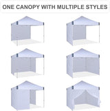 OUTDOOR WIND 10x10 Pop Up Canopy Tent with Sidewalls, Heavy Duty Commercial Instant Tent with Sand Bags for Deck, Party, Camping, Backyard, Playground, White OUTDOOR WIND