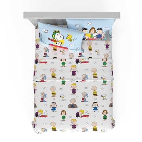 Collectibles Peanuts Snoopy Bedding Super Soft Cozy Microfiber 4 Piece Full Sheet Set, (Officially Licensed Product) by Franco Franco