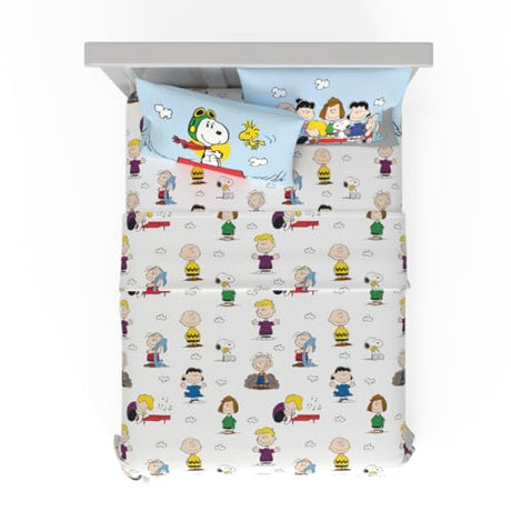 Collectibles Peanuts Snoopy Bedding Super Soft Cozy Microfiber 4 Piece Full Sheet Set, (Officially Licensed Product) by Franco Franco