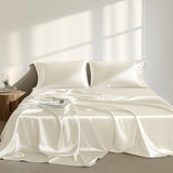 Madison Park Essentials Polyester Satin 6 Piece Sheet Set with Ivory MPE20-904, Queen Madison Park