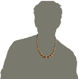 Xianli Wang Natural Wood Beads Necklace for Men Women Wooden Chain Unisex Chunky Bead Necklaces Xianli Wang