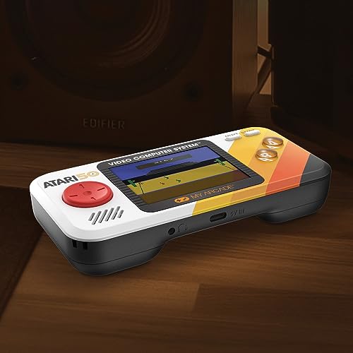 My Arcade Atari Pocket Player Pro: Handheld Portable Video Game Console with 100 Games, 2.75" Color Display, Ergonomic Design My Arcade
