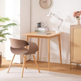 HOOBRO Bamboo Dining Table, Square Dining Table for 2, 27.6" Kitchen Table for Small Space, Writing Table, Easy to Assemble, for Dining Room, Living Room, Office, Kitchen, Apartment, Natural YL70CZ01 HOOBRO