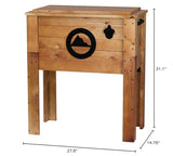 Rustic Outdoor Beverage Cooler for Patio - 45 Qt. - Rustic Brown BACKYARD EXPRESSIONS PATIO · HOME · GARDEN