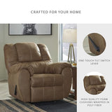 Signature Design by Ashley McGann Faux Leather Oversized Manual Rocker Recliner, Light Brown Signature Design by Ashley