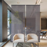 DECOLAB Hanging Panel Room Divider, Ceiling Mount Suspension Partition Panels for Open Floor Living, Bedroom, Office, Space Saving, 36" W x 96" L, Set of 2, Storm DECOLAB