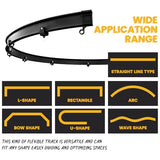 AJAZZ 100% Blackout Room Divider Curtains - with Flexible Ceiling Curtain Track, Noise Reduce Barrier for Portable Curtain for Sliding Glass Door/Space Room Divider r(Black, W180 x L96, 1 Pack) AJAZZ