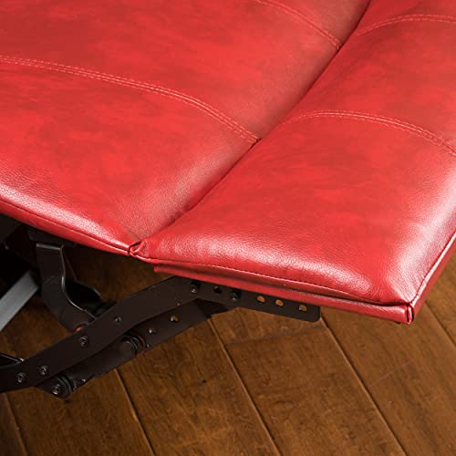 Christopher Knight Home Hawthorne Glider Recliner, Leather, Oxblood Red GDFStudio