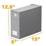 SpaceAid 4 Pack Bed Sheet Organizers and Storage, Foldable Organizer for Linen Closet, Sheets Set Folder Keeper with Window XL (Queen & King Size) Organizing Bedding Container, Gray 91ZDSN-SL01-G4 SpaceAid