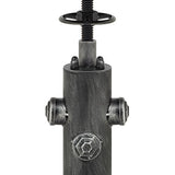 Topower Industrial Barstool,13" Solid Wood, Adjustable Height 23.6"-29.5", Counter Stool, Kitchen Cafe Pub Bar Stool, Set of 2, Silver Topower