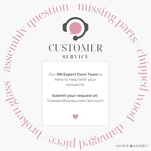 Hives & Honey Bailey Oval Standing Jewelry Armoire Cabinet, Jewelry Storage Organizer with Mirror Lid, 2 Side Doors, 7 Drawers, Jewelry Chest, Jewelry Box for Necklace, Earring, Bracelet, Ivory Hives and Honey