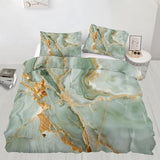 YFIOYI Marble Comforter Set, Minimalist Bedding Set, Elegant Decorative 3 Piece Bedding Set with 2 Pillow Shams, with Zipper（Long Single） YFIOYI
