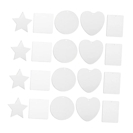 Tofficu 40 Pcs Sublimation Air Hanging Board for Home Scented Hanging Blanks DIY Heat Sublimation DIY Sublimation Blank Air Freshener White Felt Fragrance Car Tofficu