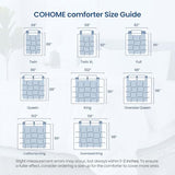 COHOME Premium Twin XL Size Cooling Comforter, All-Season Quilted Down Alternative Duvet Insert, Luxury Hotel GentleSoft Comforter with Anti-Clump Tech & 8 Tabs - Reversible - White 68x92 inches COHOME