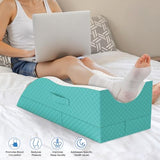 TranquilRelax Elevation Pillows for Leg After Surgery, Memory Foam Adjustable Wedge Pillow for Injury or Rest, Ankle Pillow for Sleeping Blood Circulation Green/Single Leg TranquilRelax
