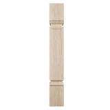 Ekena Millwork COL05X05X35KERW Kent Raised Panel Cabinet Column (Top Block: 6", Bottom Block: 7"), 5"W x 5"D x 35 1/2"H, Rubberwood Ekena Millwork