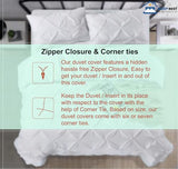 SLEEP-NEST Luxurious Pinch Pleated Duvet Cover Set King Size 104" x 90" - 100% Egyptian Cotton Long Staple Duvet Cover Set with Zipper Closure & Corner Tie Breathable Cover - Pinch White SLEEP-NEST