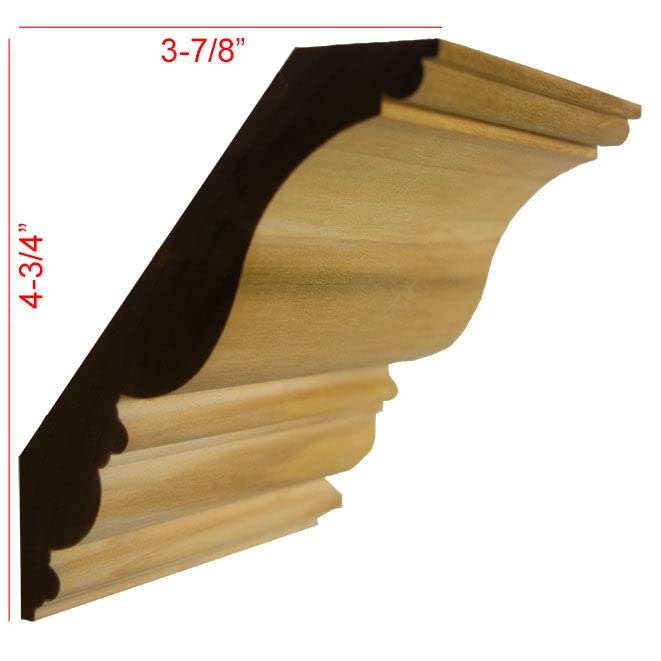 EWCR28 Crown Moulding Trim, 1-1/16" x 6-1/8", Poplar, 94" Newmouldings
