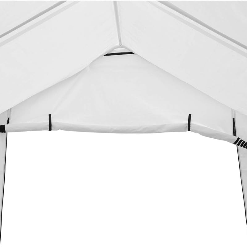 17x10 ft Carport Canopy Heavy Duty Waterproof Garage Car Shelter Storage Shed with Walls and 2 Doors - WoodArtSupply