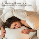BPC Lightweight Organic Feather Down Comforter Queen Size, Hotel-Luxury Fluffy Duvet Insert with Cotton Cover and Puffy Feather Down Filling, for Summer/Hot Sleepers, Ivory White, 90x90 Inches BPC