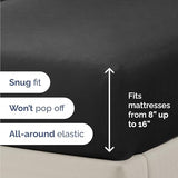Twin Size 3 Piece Sheet Set - Comfy Breathable & Cooling Bed Sheets Set - Hotel Luxury Bedding for Women, Men, Kids, Teens, Boys & Girls - Deep Pockets, Ultra-Soft and Wrinkle Free - Oeko-Tex - Black CGK Unlimited