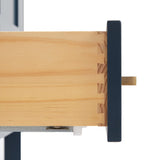 ARIEL Cambridge 55" Midnight Blue Bathroom Vanity with Sink, 1.5" Edge Pure White Quartz Countertop & Backsplash, Center Rectangular Sink, 2 Soft Closing Doors, 9 Full Extension Dovetail Drawers ARIEL