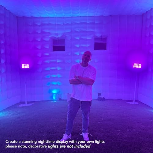 Wellcomer Giant 30x20x13' Inflatable Nightclub with Blower, Inflatable Outdoor Party Tent for Parties, Corporate Events, Festivals, and Special Gatherings - White Wellcomer