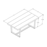 Walker Edison Andre Modern Solid Wood Dining Table, 72 Inch, Mahogany Walker Edison