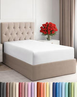 Twin XL Fitted Bed Sheet - Bottom Single Fitted Sheet Only - Ultra-Soft Hotel Luxury Bedding w/ 8-16 Inch Deep Pockets - Breathable, Cooling & Wrinkle Free - Easy-Fit, Fade & Shrink Resistant - White CGK Unlimited