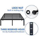 NEW JETO Metal Bed Frame,Twin Size Bed Frame with Storage Space,Heavy Duty Sturdy Mattress Foundation,Easy Assembly,No Box Spring Needed, Black,18 Inch,Twin NEW JETO