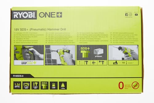 Ryobi R18SDS-0 ONE+ SDS Plus Cordless Rotary Hammer Drill (Body Only) - Hyper Green - WoodArtSupply