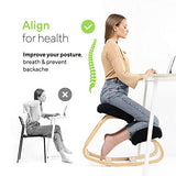 Luxton Home Ergonomic Kneeling Chair with Extra Padding - Posture Support Comfortable Desk Chair - Angled Rocking Stool & Balancing Seat - Natural Relief for Neck or Back Pain (with Extra Padding) Luxton Home