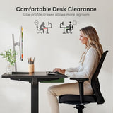 Marsail 48x24 Electric Standing Desk with Drawer, Computer Desk, Sit Stand Office Table with Storage & Hooks & Cable Management, Ergonomic Height Adjustable Table for Home Office, Black Marsail