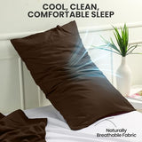 Utopia Bedding King Pillow Cases - 2 Pack - Envelope Closure - Soft Brushed Microfiber Fabric - Shrinkage and Fade Resistant Pillow Covers King Size 20 X 40 Inches (King, Brown) Utopia Bedding