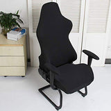 BTSKY Ergonomic Office Computer Game Chair Slipcovers Stretchy Polyester Covers for Reclining Racing Gaming Gaming Chair Black (No Chair) BTSKY