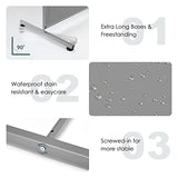 RANTILA Single Large Panel Room Divider, Privacy Screen for Office, Partition Separators, Freestanding Divider 71''W x 69.5''H, Grey RANTILA