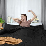 Utopia Bedding Duvet Cover Full Size - 3 Piece with Zipper Closure - 1 Comforter Cover 80X90 Inches & 2 Pillow Shams 20X26 Inches (Black) Comforter Not Included Utopia Bedding