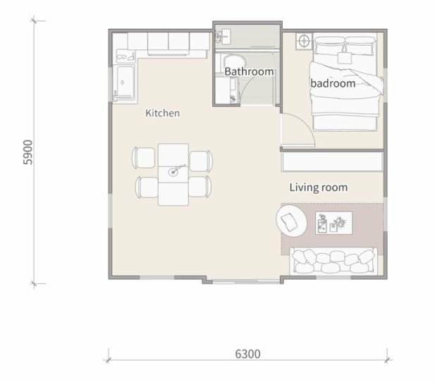 20ft 40ft Expandable Portable Folding Modular Tiny Home - 3 Bedroom Prefab Container House with Bathroom for Adults | Space-Saving Modern Living Solution Generic