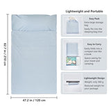 RHINSBENF Sleeping Bag Liner Camping Adult Sleep Sack Lightweight Travel Sheet for Hotel Bed Compact Ultralight Essential Cleaning Supplies Kit Travel Bedding Set for Backpacking (Blue & Single) RHINSBENF