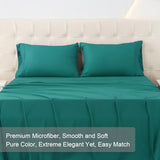 MICORAL Twin Bed Sheets Set, Soft Breathable Bedding Sheet Set, Sheets Set with 16" Deep Pocket Design (3 Pieces, Twin, Turquoise) MICORAL