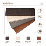 Marsmiles 36 Inch Floating Shelves Wood Unfinished, Natural Wooden Floating Shelves for Wall Set of 2, Solid Wood Wall Mounted Shelves for Bathroom Marsmiles