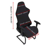 BTSKY Ergonomic Office Computer Game Chair Slipcovers Stretchy Polyester Covers for Reclining Racing Gaming Gaming Chair Black (No Chair) BTSKY