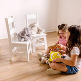 Melissa & Doug Wooden Chairs, Set of 2 - White Furniture for Playroom - Kid's Play Chairs, Toddler Activity Chairs, Children's Furniture Melissa & Doug