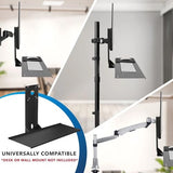 Mount-It! Monitor and Keyboard Wall Mount with VESA Keyboard Tray | Adjustable Computer Wall Desk with Mouse Platform | Space-Saving Ergonomic Stand-Up Workstation for Home Office | Fits 75x75, 100x100 VESA Mounts Mount-It!