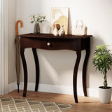 Giantex Wooden Console Table, Chic Accent Entryway Table with Storage Drawers, Solid Rubber Wood Legs and Metal Guide Rails, Vintage Sofa Tables for Living Room, Foyer, Bedroom and Entrance Giantex