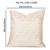1pc polyester luxury contemporary pillow cover, abstract texture geometric lines, white stars snowflakes and single-sided high-precision jacquard, hidden zipper, room decoration 20 x 20 inches Hvatixos